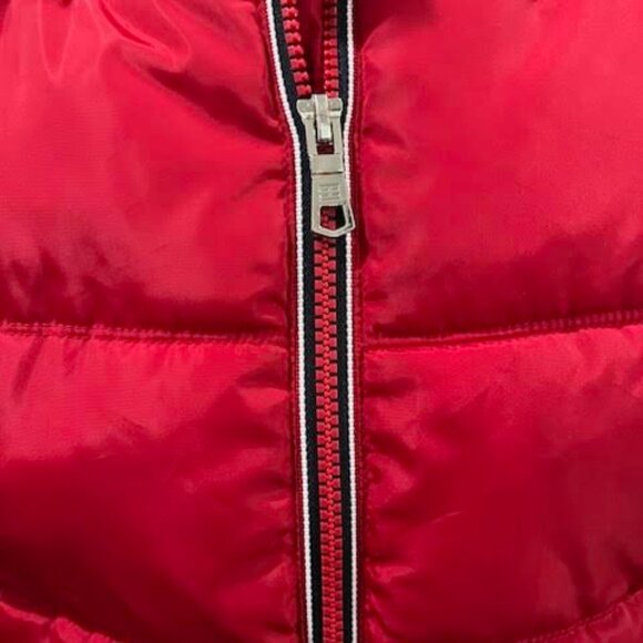 Tommy Hilfiger Red Puffer Vest Women's Small Petite Full Zip - Picture 4 of 7